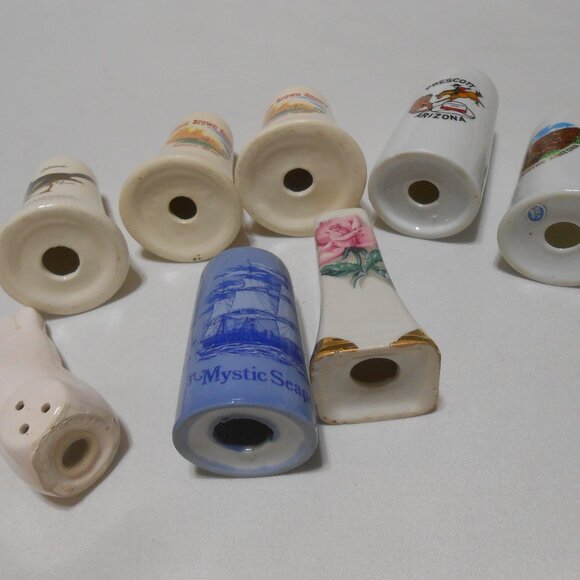 Vtg lot porcelain Salt & Pepper Shakers Collectors Baby Foot Nashville Indiana - Picture 13 of 15